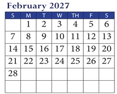 District School Academic Calendar for Marion Park Complex for February 2027