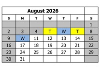 District School Academic Calendar for Pear Park Elementary School for August 2026