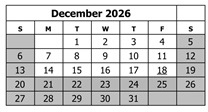 District School Academic Calendar for Pear Park Elementary School for December 2026