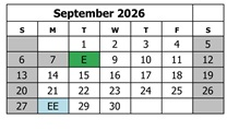 District School Academic Calendar for Pear Park Elementary School for September 2026