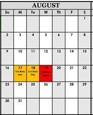 District School Academic Calendar for Garrison 7 & 8th for August 2026
