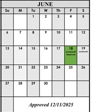 District School Academic Calendar for Garrison 7 & 8th for June 2027