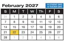 District School Academic Calendar for Forest Home Elementary for February 2027