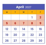 District School Academic Calendar for Minneapolis On Line Learning for April 2027