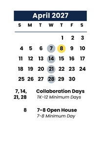 District School Academic Calendar for Garrison Elementary for April 2027