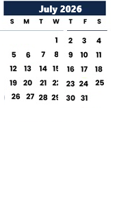 District School Academic Calendar for Garrison Elementary for July 2026