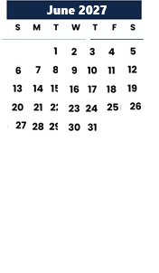 District School Academic Calendar for Garrison Elementary for June 2027