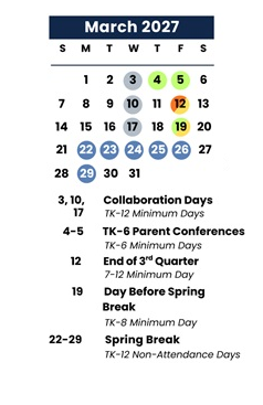 District School Academic Calendar for Garrison Elementary for March 2027