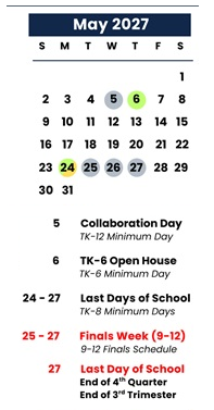 District School Academic Calendar for Garrison Elementary for May 2027