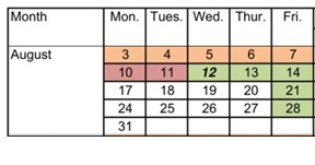 District School Academic Calendar for Douglas High (ALTER.) for August 2026