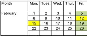 District School Academic Calendar for Douglas High (ALTER.) for February 2027