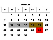 District School Academic Calendar for Montgomery Central High School for March 2027