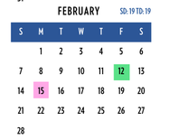 District School Academic Calendar for Southlawn Middle School for February 2027