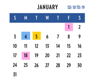 District School Academic Calendar for Southlawn Middle School for January 2027