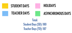 District School Academic Calendar Legend for Southlawn Middle School