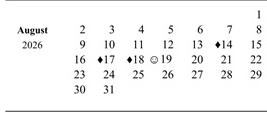 District School Academic Calendar for Arroyo West Elementary for August 2026