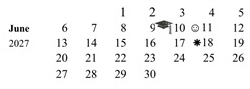 District School Academic Calendar for Arroyo West Elementary for June 2027