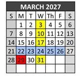 District School Academic Calendar for Route 66 Elementary for March 2027