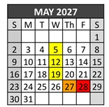 District School Academic Calendar for Route 66 Elementary for May 2027