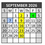 District School Academic Calendar for Route 66 Elementary for September 2026