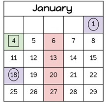 District School Academic Calendar for Friendly Hills Elementary for January 2027