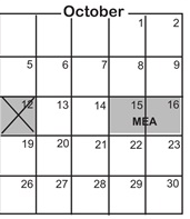 District School Academic Calendar for Mounds View Bridges Program for October 2026