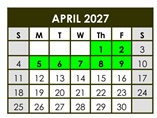 District School Academic Calendar for Descanso Elementary for April 2027