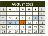 District School Academic Calendar for Descanso Elementary for August 2026