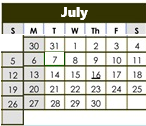 District School Academic Calendar for Descanso Elementary for July 2026