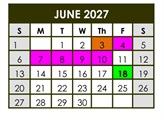 District School Academic Calendar for Descanso Elementary for June 2027