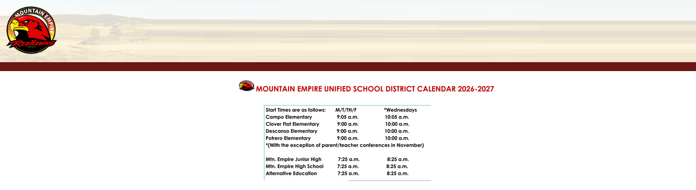 District School Academic Calendar Key for Descanso Elementary