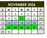 District School Academic Calendar for Descanso Elementary for November 2026