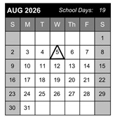 District School Academic Calendar for Yokley (grace) Elementary for August 2026