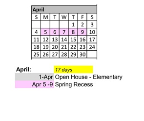 District School Academic Calendar for Huff (frank L.) Elementary for April 2027
