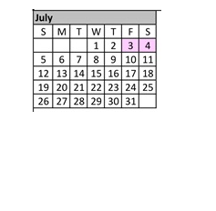 District School Academic Calendar for Huff (frank L.) Elementary for July 2026