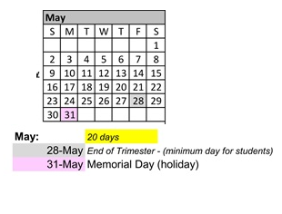 District School Academic Calendar for Huff (frank L.) Elementary for May 2027