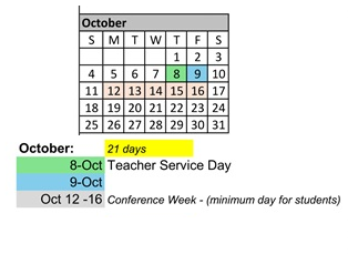 District School Academic Calendar for Huff (frank L.) Elementary for October 2026