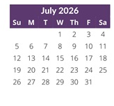District School Academic Calendar for Murray Adult Transition for July 2026