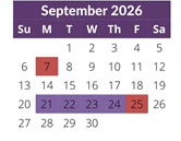District School Academic Calendar for Murray Adult Transition for September 2026