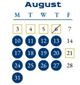 District School Academic Calendar for Centennial Elementary School for August 2026