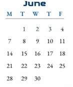 District School Academic Calendar for Centennial Elementary School for June 2027