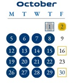 District School Academic Calendar for Centennial Elementary School for October 2026