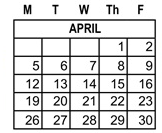 District School Academic Calendar for Napa Valley Alternative School for April 2027
