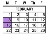 District School Academic Calendar for Napa Valley Alternative School for February 2027