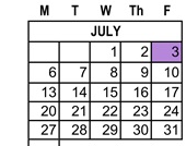 District School Academic Calendar for Napa Valley Alternative School for July 2026