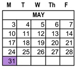 District School Academic Calendar for Napa Valley Alternative School for May 2027