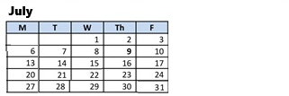 District School Academic Calendar for Bicentennial Elementary School for July 2026