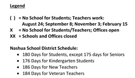 District School Academic Calendar Legend for Bicentennial Elementary School