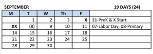 District School Academic Calendar for Bicentennial Elementary School for September 2026