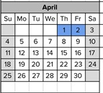 District School Academic Calendar for Greene (leroy F.) Middle for April 2027